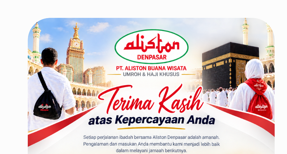 Aliston Denpasar - Terima Kasih atas Kepercayaan Anda